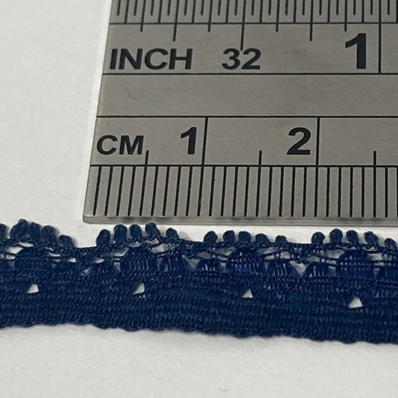 Navy Petite Lace Trim 12 Rolls Offray Crafts Scrapbook Card Making Gift 7/16" - Picture 3 of 12